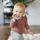 BabyOno csörgő  rágóka - rózsaszín bagoly