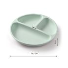 BabyOno szilikon osztott tányér tapadókoronggal  6m+ menta 