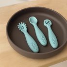 P&M Szilikon gyakorló kanál szett 3 db Take&Match Frosted Sky 6m+