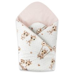Baby Shop pólyatakaró 75x75cm - Zsiráf bézs/rózsaszín 