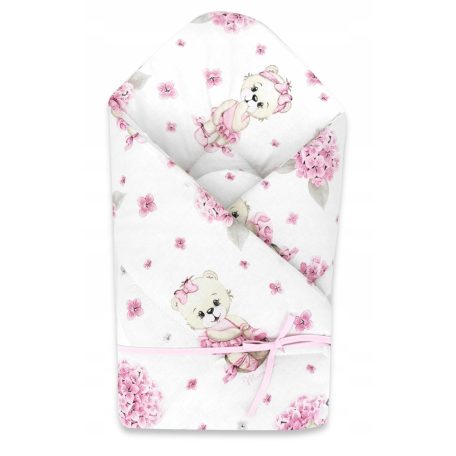 Baby Shop pólyatakaró 75x75cm - Balerina maci rózsaszín (megkötő nélküli)