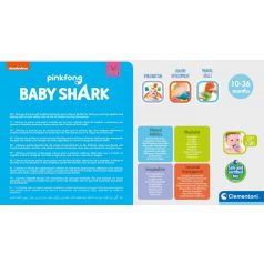   Clementoni - Clemmy Baby Shark puha építőkocka készlet 22db-os