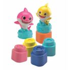 Clementoni - Clemmy Baby Shark puha építőkocka készlet 22db-os