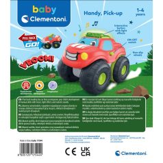   Clementoni Handy, hátrahúzós baby pick-up autó hanggal és fénnyel