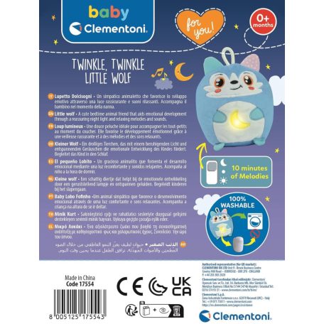 Clementoni Twinkle-twinkle kicsi farkas interaktív bébijáték 0+ hó