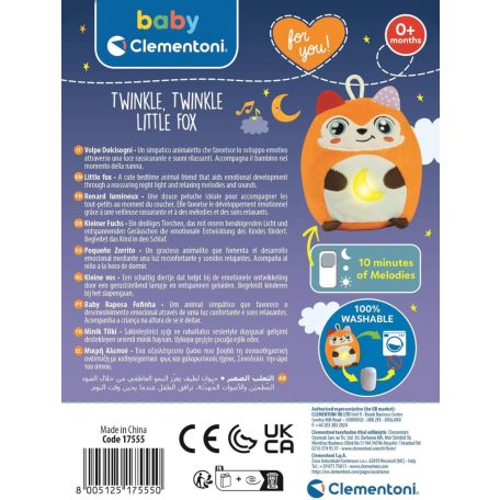 Clementoni Twinkle-twinkle kicsi róka interaktív bébijáték 0+ hó