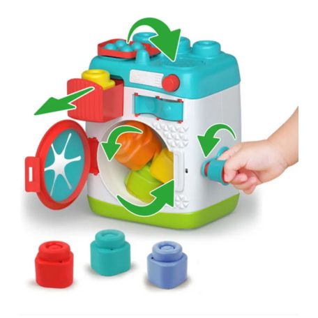 Clementoni Szenzoros mosógép puha építőkockákkal 12+hó