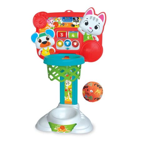 Clementoni Interaktív kosárlabda palánk puha labdával 18hó+