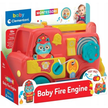 Clementoni Montessori interaktív tűzoltóautó 18 hó+
