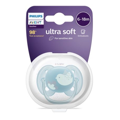 Philips AVENT SCF092/04 Ultrasoft Premium játszócumi 6-18 hó kék, 1 db