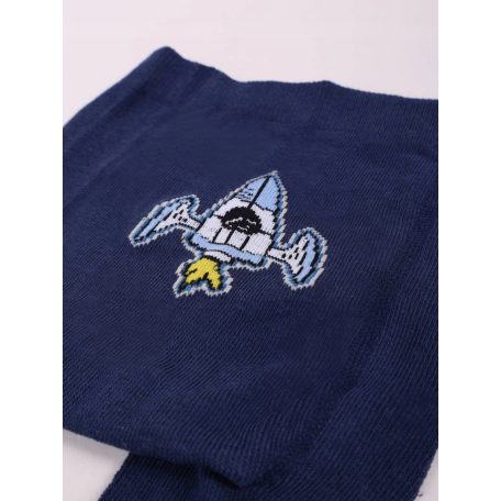 Yo Club! Pamut Harisnyanadrág csúszásgátló talppal (92/98) - Kék rakétás