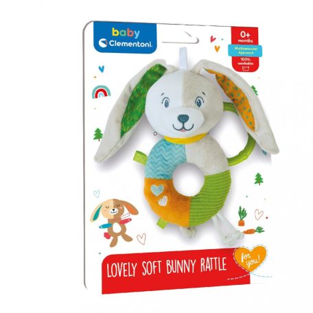 Clementoni Kis nyuszi színes bébi csörgő