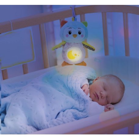 Clementoni Baby Zenélő plüss Bagoly éjszakai fénnyel 0+ hó
