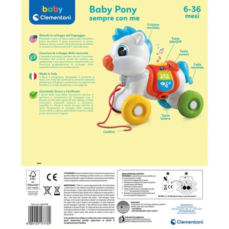 Clementoni Zenélő póni húzható bébijáték