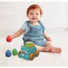 Clementoni Készségfejlesztő puha építőkockák gurulós állatos dobozban 6hó+