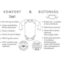   Kenguru Gold Hosszújju pamut kombidressz (50-56)  Rózsaszín 