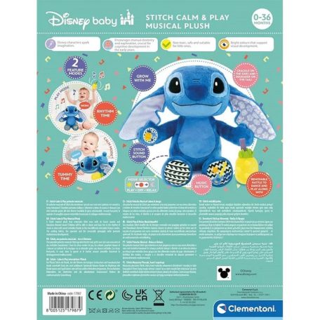 Clementoni Interaktív Disney Stitch plüss figura 