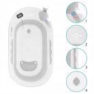 Premium Összecsukható kád hőmérővel és anatómiai támasztékkal + állvány - Ola Grey