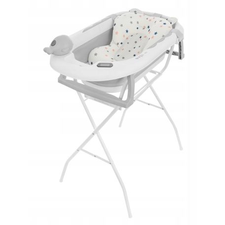 Premium Összecsukható kád hőmérővel és anatómiai támasztékkal + állvány - Ola Grey