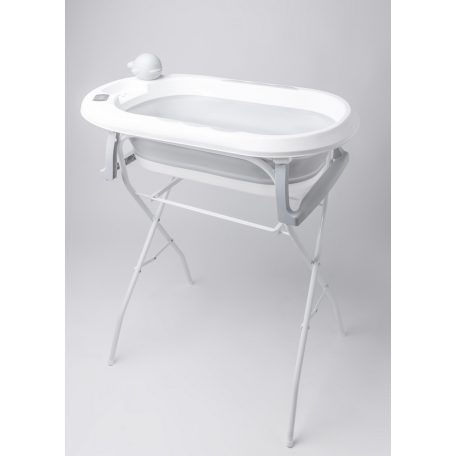 Premium Összecsukható kád hőmérővel és anatómiai támasztékkal + állvány - Ola Grey