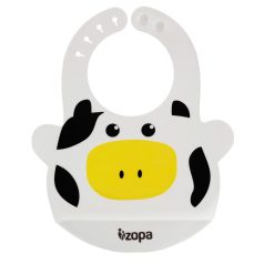Zopa szilikon előke zsebbel - Cow