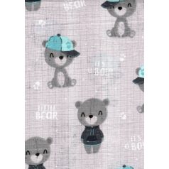 Mintás textil pelenka 1db-os - szürke baby boy