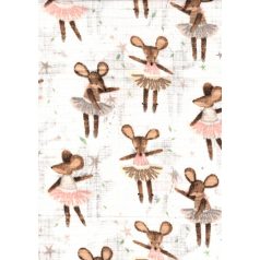 Mintás textil pelenka 1db-os - balerina egér
