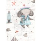 Mintás textil pelenka 1db-os - Elefánt 