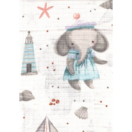 Mintás textil pelenka 1db-os - Elefánt 