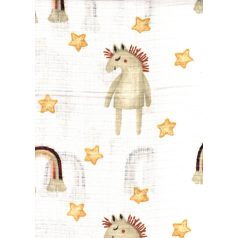 Mintás textil pelenka 1db-os - lovacska csillagokkal