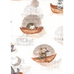 Mintás textil pelenka 1db-os - kis állatok a csónakba