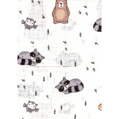 Mintás textil pelenka 1db-os - cuki kis állatok