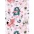 Mintás textil pelenka 1db-os - rózsaszín erdei barátok 