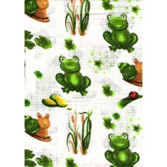 Mintás textil pelenka 1db-os - Béka, csiga