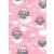 Mintás textil pelenka 1db-os - rózsaszín elefánt