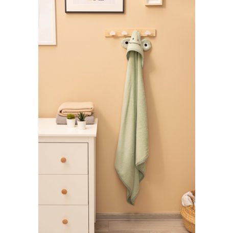 Sensillo kapucnis fürdőlepedő 90*90 cm - zöld béka 