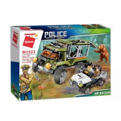   QMAN® W1923 készségfejlesztő építőjáték 344 db építőkocka - A nagy medve megmentése