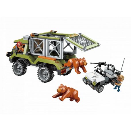 QMAN® W1923 készségfejlesztő építőjáték 344 db építőkocka - A nagy medve megmentése