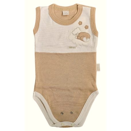 Trimex Ujjatlan dupla patentos baba body (80) - mogyoró/natúr holdon alvó maci 