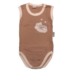   Trimex Ujjatlan dupla patentos baba body (80) - mogyoró holdon alvó maci