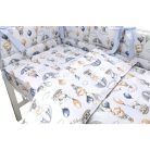 Baby Shop 5 részes babaágynemű - kék lufis állatok