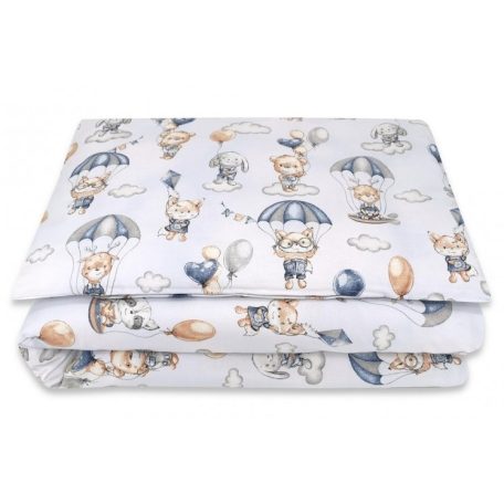 Baby Shop 5 részes babaágynemű - kék lufis állatok
