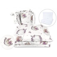 Baby Shop 5 részes babaágynemű - Holdas nyuszi lila