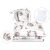 Baby Shop 5 részes babaágynemű - Holdas nyuszi lila