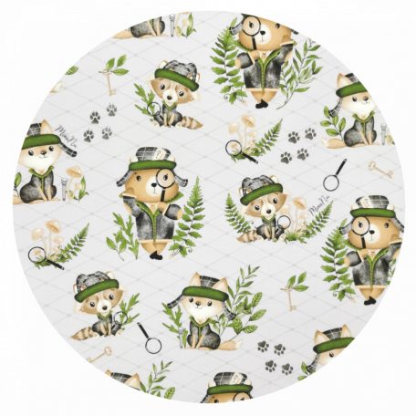 Baby Shop 5 részes babaágynemű - Természetes nyomozók szürke 