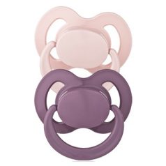   Baby-Nova szilikon fogszabályzós cumi 18+ hó 2db/csom. rozsaszin/lila