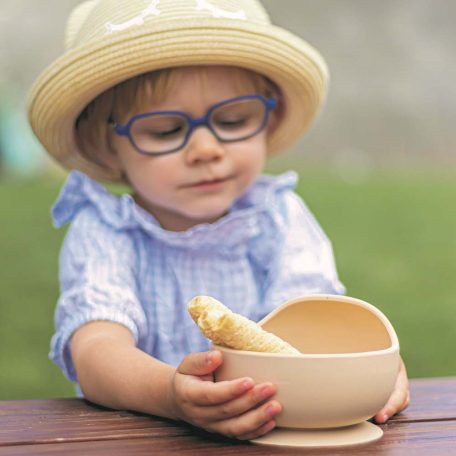 PETITE&MARS Szilikon tál tapadókoronggal TAKE&MATCH Desert Sand 6m+