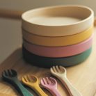 PETITE&MARS Szilikon tányér tapadókoronggal TAKE&MATCH Dusty Rose 6m+