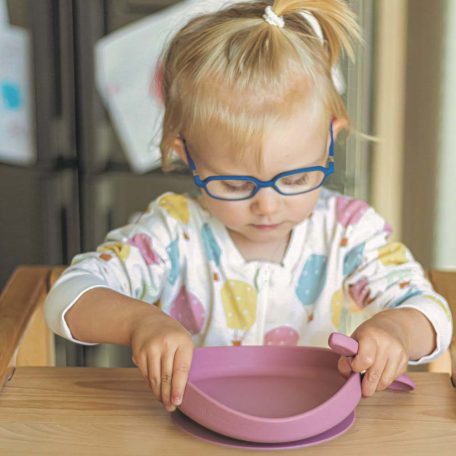 PETITE&MARS Szilikon tányér tapadókoronggal TAKE&MATCH Dusty Rose 6m+