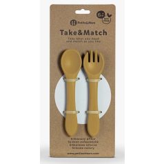   PETITE&MARS Szilikon evőeszközök TAKE&MATCH Intense Ochre 6m+